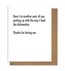 Pretty Alright Goods Dishwasher - Anniversary Card
