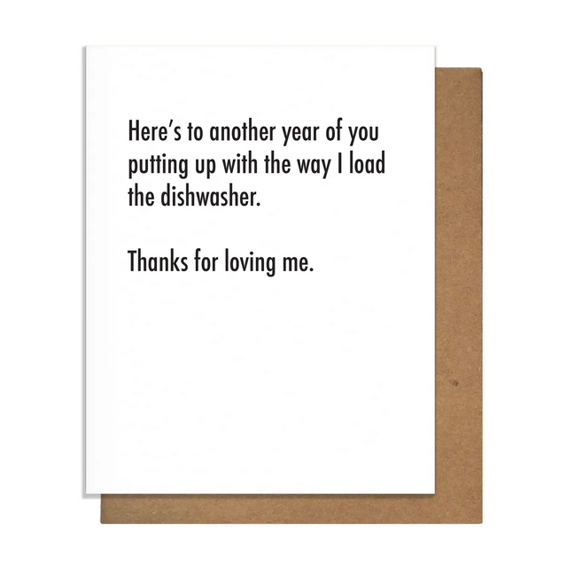 Pretty Alright Goods Dishwasher - Anniversary Card