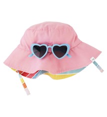 Mud Pie PINK HAT AND SUNGLASSES