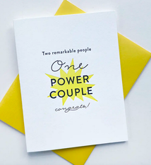 Steel Petal Press Power Couple Wedding Card
