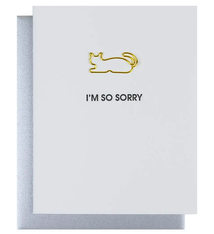 Chez Gagne I'm So Sorry - Cat PaperClip Card