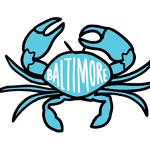 Brittany Paige Baltimore Crab Sticker - Blue