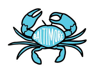 Brittany Paige Baltimore Crab Sticker - Blue