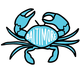 Brittany Paige Baltimore Crab Sticker - Blue