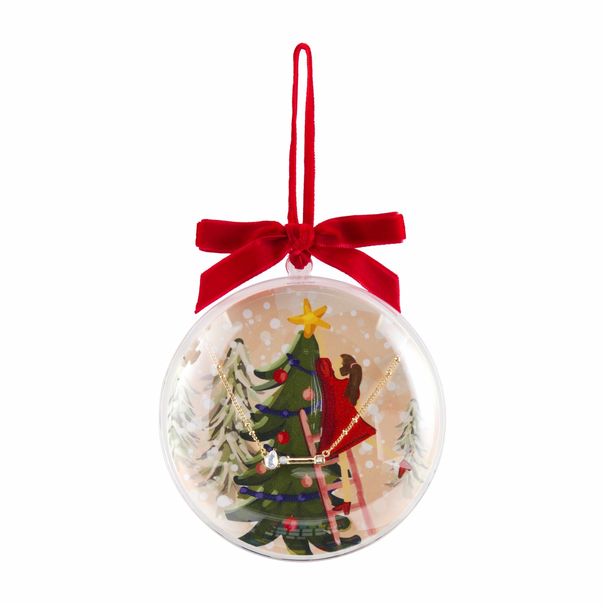 Mud Pie White Tree Ornament | Velvet