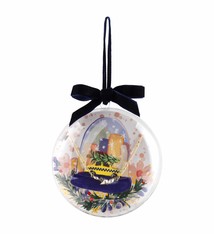 Mud Pie HOLIDAY ORNAMENT NECKLACE BLACK BOW