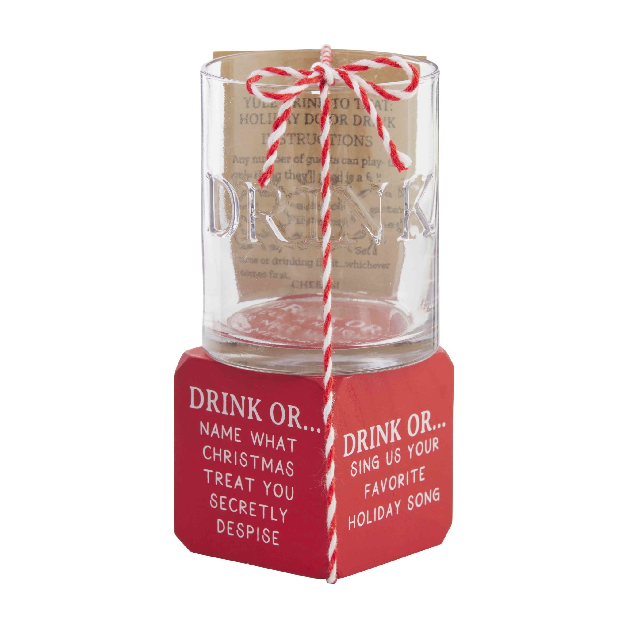 Mud Pie DRINK XMAS DRINKING GAME SET