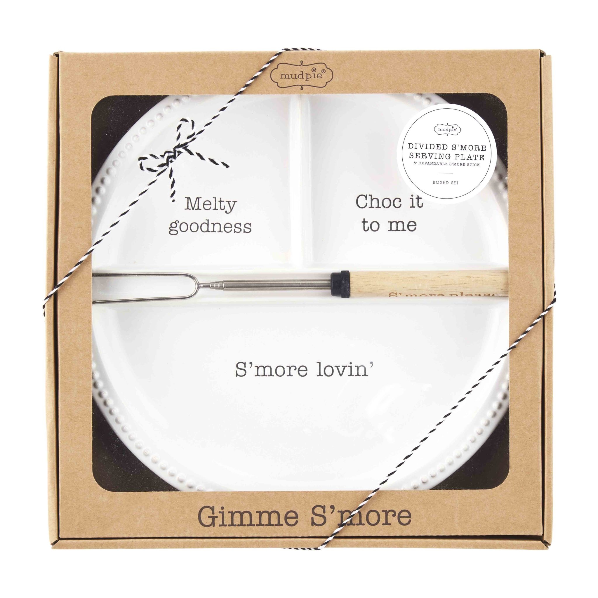 Mud Pie S'mores Plate & Skewer Set