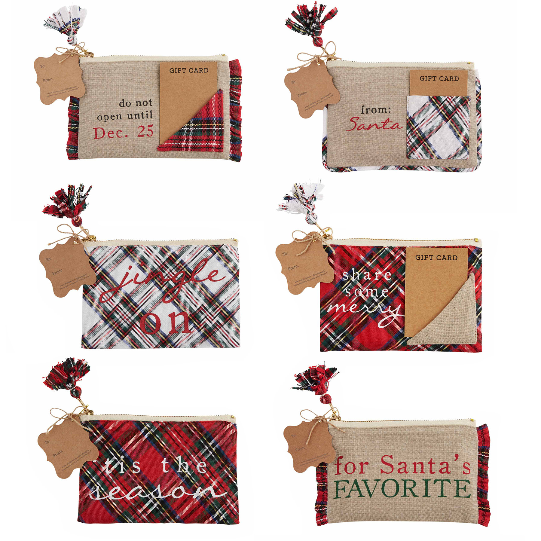 Mud Pie Tartan Gift Pouch