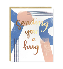 Row House 14 Sending You a Hug Rose Gold Foil Card