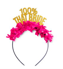 Festive Gal 100% That Bride Bachelorette Party Headband Crown