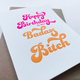 Steel Petal Press Badass Birthday Card