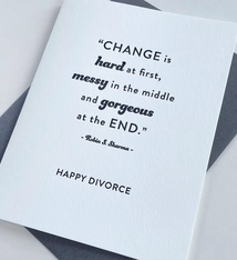 Steel Petal Press Change is Gorgeous Divorce Card