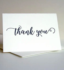 Steel Petal Press Navy Thank You Card