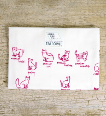 Girls Can Tell Cats Tea Towel