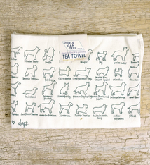 Girls Can Tell Dogs Tea Towel