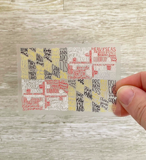 the letters mdn Hand Lettered Maryland Flag Vinyl Sticker