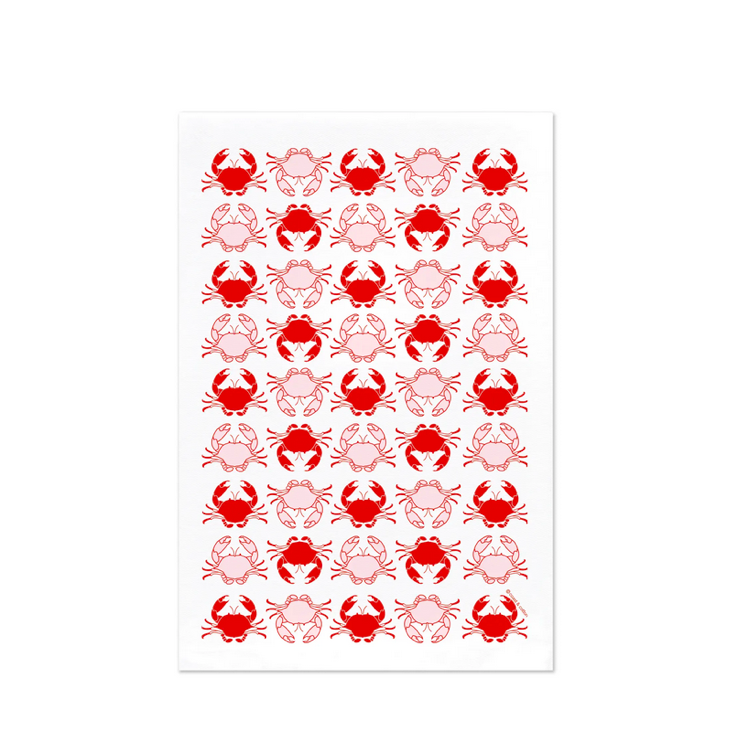 Coast & Cotton Red Crabs Tea Towel