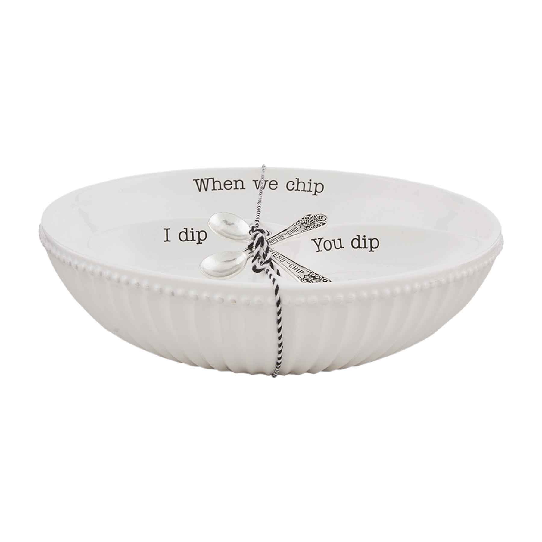 Mud Pie CHIP & DOUBLE DIP BOWL SET