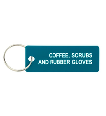 About Face Designs Coffee Scrubs Keychain