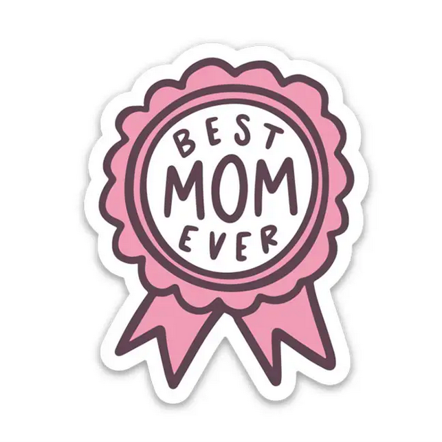 Brittany Paige Best Mom Ever Ribbon Sticker