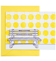 Tiny Dog Press Greatest City Baltimore Bench Card