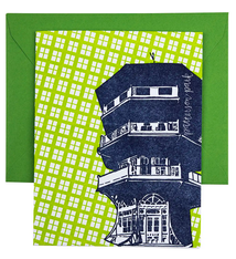 Tiny Dog Press Patterson Park Pagoda Card