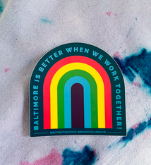 WhiteCoffeeCreative Baltimore Rainbow Sticker