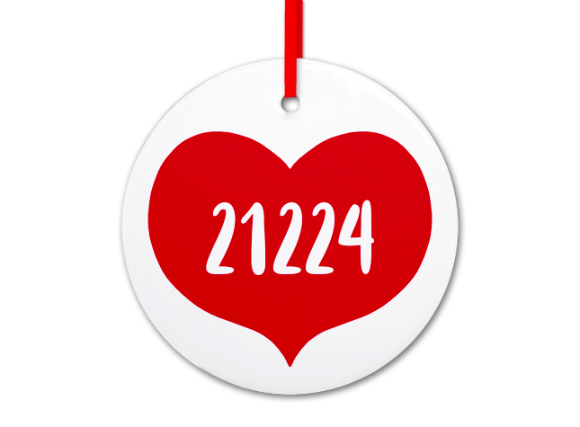 Rock Scissor Paper Big Heart Ornament - 21224