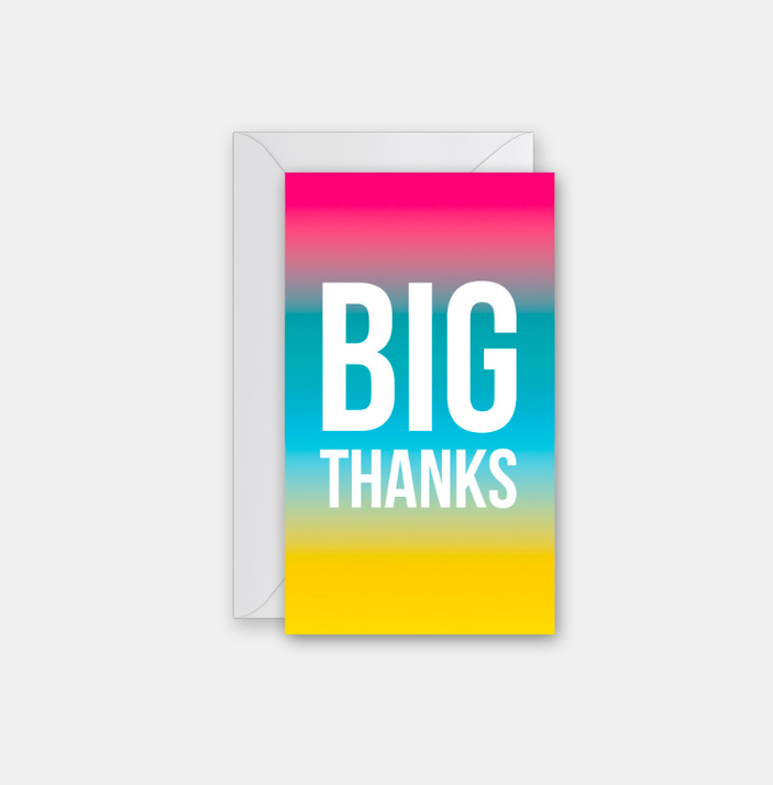 Rock Scissor Paper Big Thanks Gradient Enclosure Card