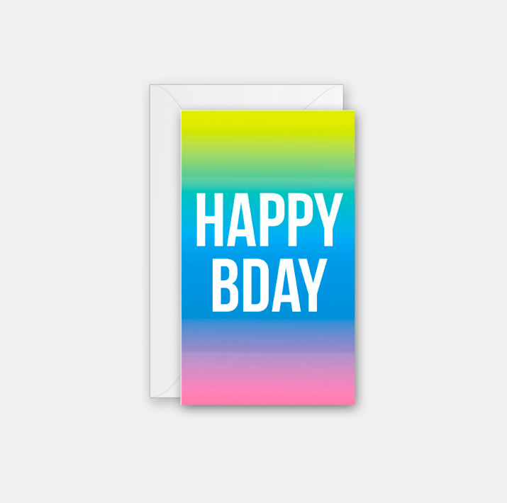 Rock Scissor Paper HAPPY BDAY Gradient Enclosure Card