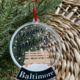 the letters mdn Seasons Greetings Baltimore Snow Globe Acrylic Ornament