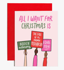 Brittany Paige Feminist Christmas List Card