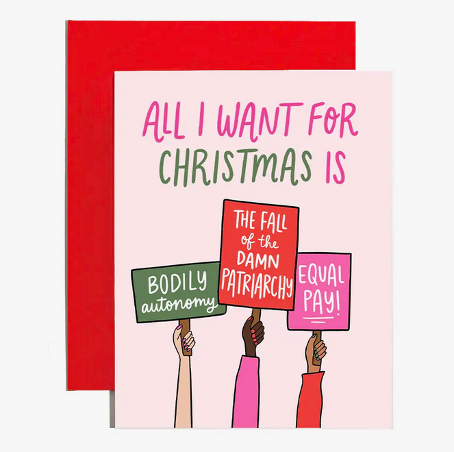 Brittany Paige Feminist Christmas List Card