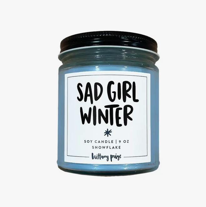 Brittany Paige Sad Girl Winter Candle
