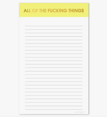 Chez Gagne All The Fucking Things Notepad