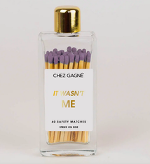 Chez Gagne It Wasn't Me - Glass Bottle Matches