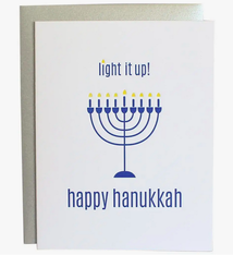 Chez Gagne Light It Up Hanukkah Card