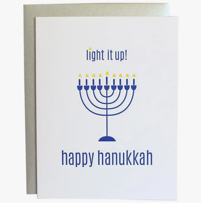 Chez Gagne Light It Up Hanukkah Card