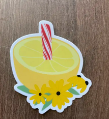 the letters mdn Baltimore Lemon Peppermint Sticker Vinyl Sticker