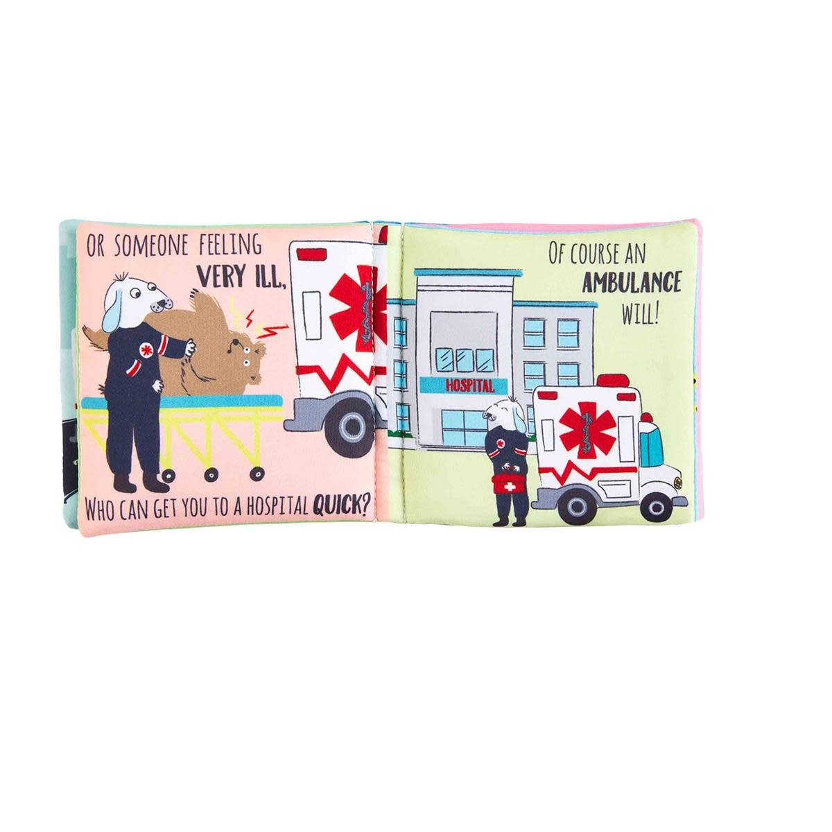 Mud Pie AMBULANCE BOOK AND TOY