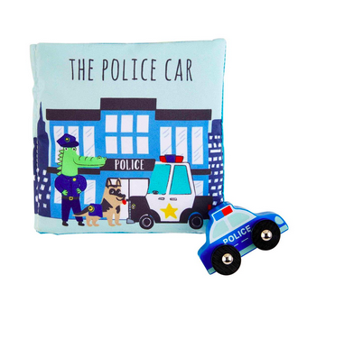 Mud Pie POLICE CAR BOOK AND TOY
