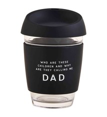 Mud Pie BLACK DAD COFFEE GLASS