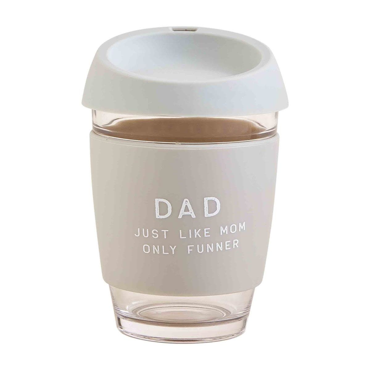 Mud Pie GRAY DAD COFFEE GLASS