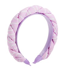 Mud Pie BRAIDED FLORAL HEADBAND LILAC