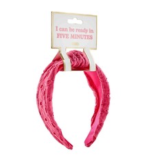 Mud Pie EYELET KNOTTED HEADBAND PINK