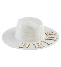 Mud Pie BRIDE FEDORA WHITE