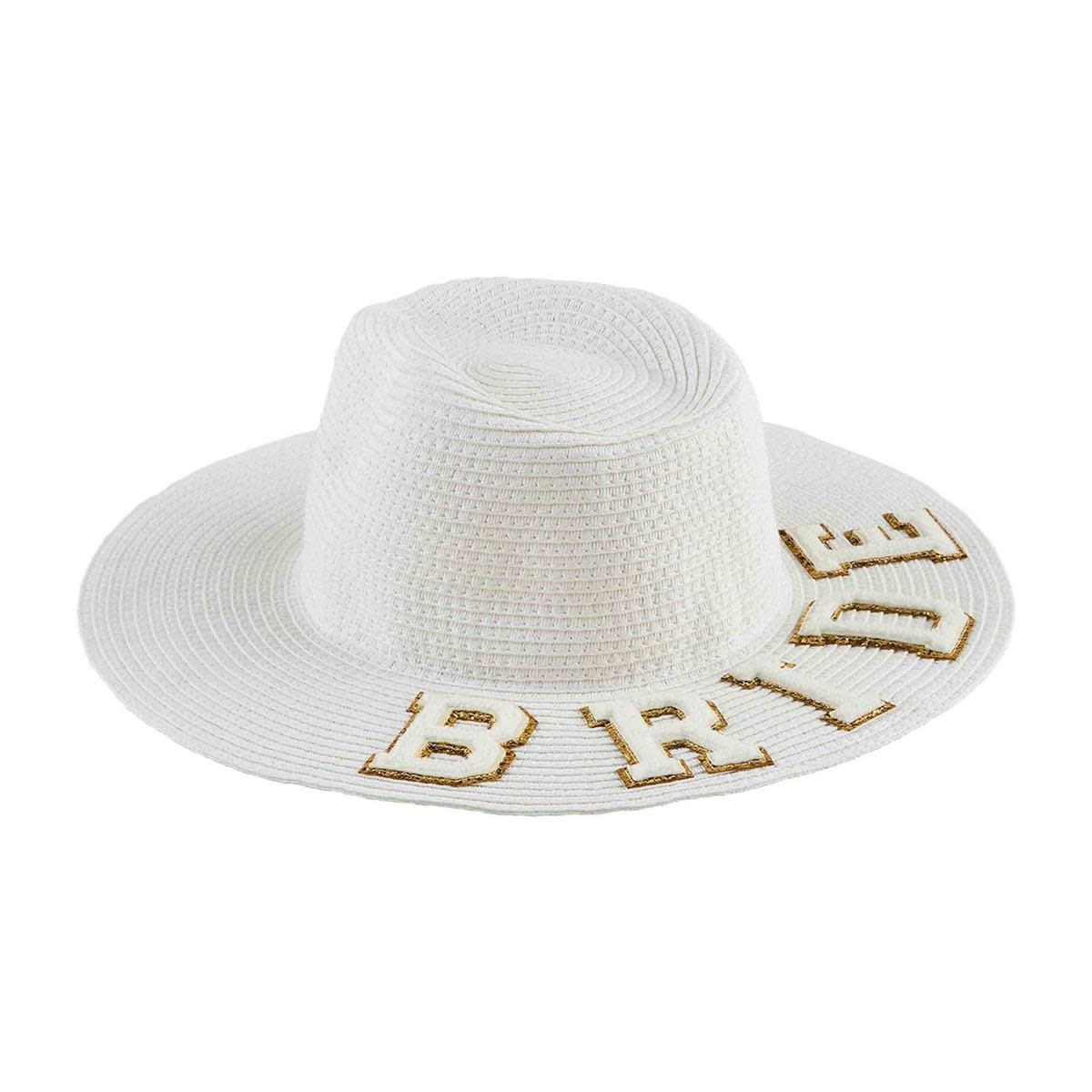 Mud Pie BRIDE FEDORA WHITE