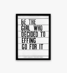 Golden Gems Be The Girl Sticker