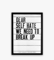 Golden Gems Dear Self Hate Sticker